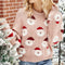 Women’s Holiday Knit Sweater – Santa Pattern