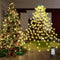 Christmas Tree Lights with Ring – 8.2 ft × 16 Lines, 448 LED Cascading Fairy String Lights, 8 Lighting Modes, Waterproof (Warm White)