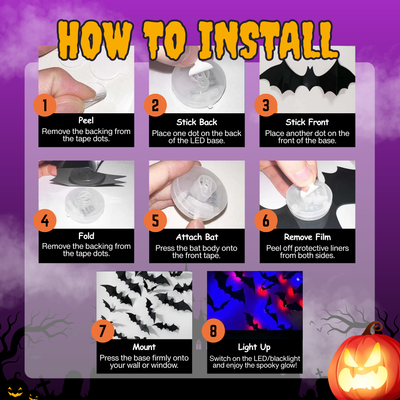 3D LED Bats Decorations