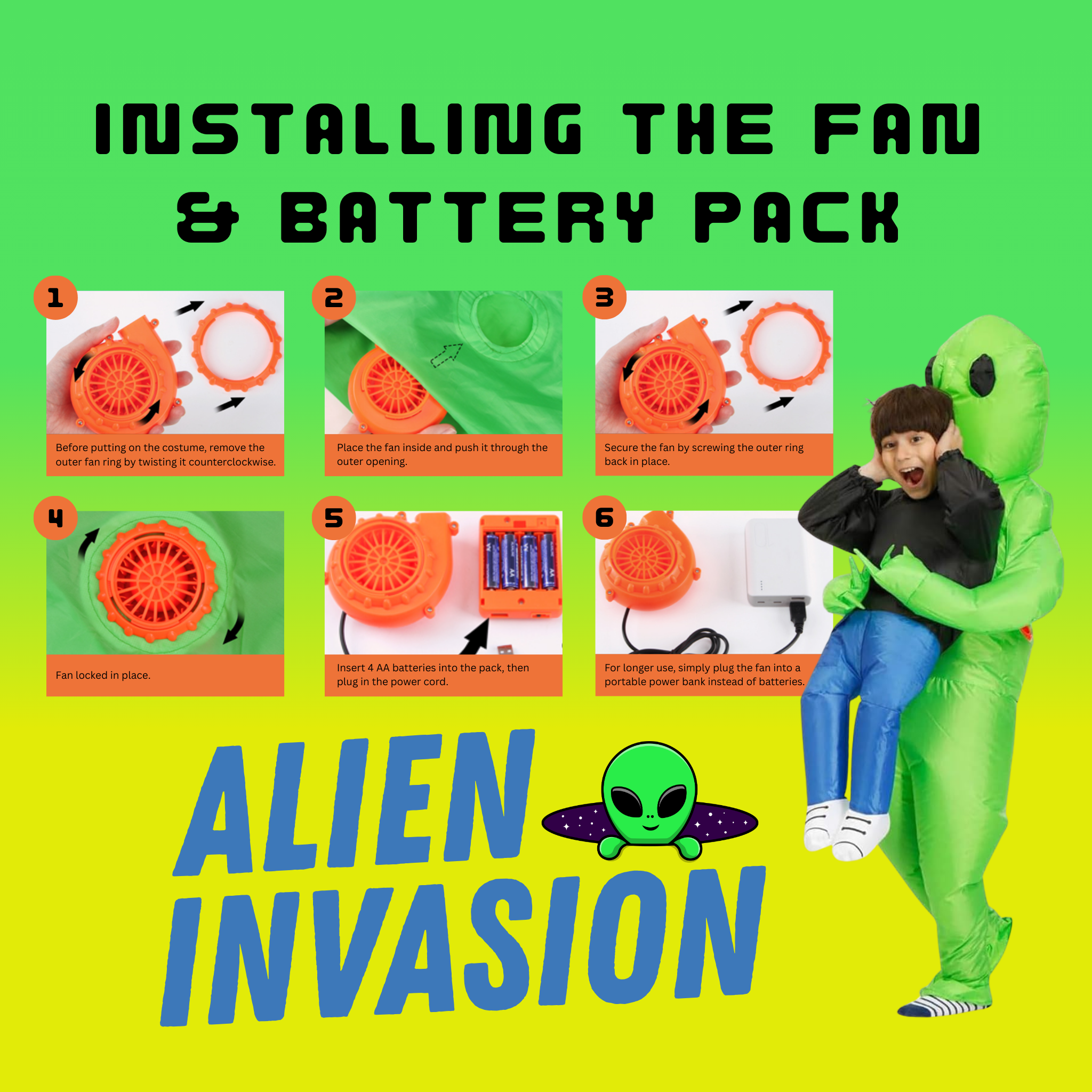 Inflatable Alien Abduction Costume