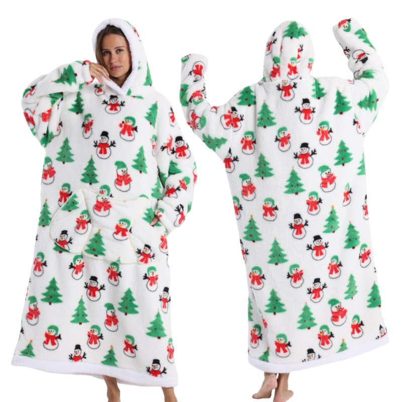Festive Snug – Cozy Hoodie Blanket (Toddler, Kids & Adult Sizes)