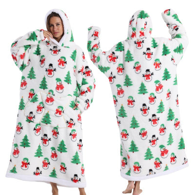 Festive Snug – Cozy Hoodie Blanket (Toddler, Kids & Adult Sizes)