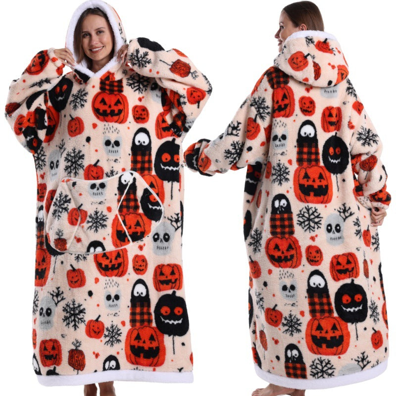 Festive Snug – Cozy Hoodie Blanket (Toddler, Kids & Adult Sizes)