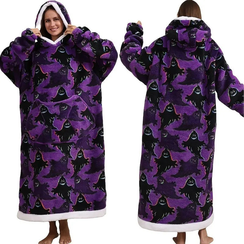Festive Snug – Cozy Hoodie Blanket (Toddler, Kids & Adult Sizes)
