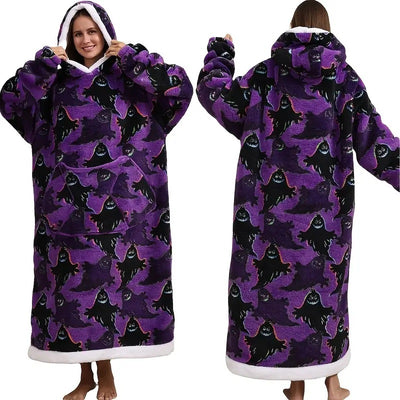 Festive Snug – Cozy Hoodie Blanket (Toddler, Kids & Adult Sizes)