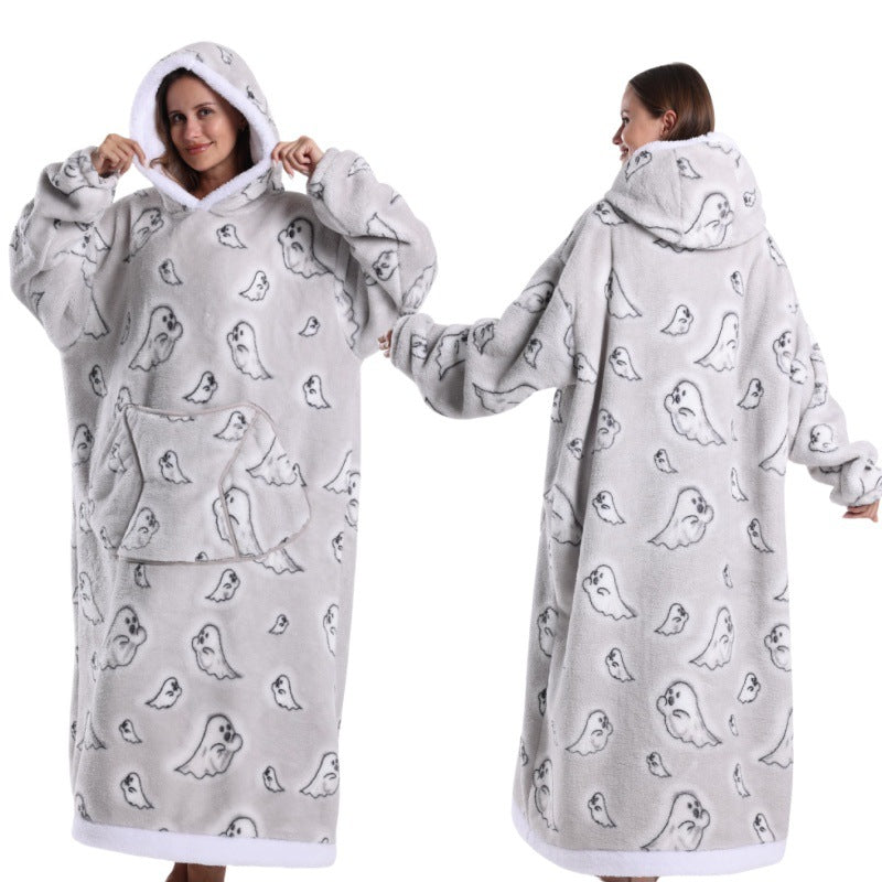 Festive Snug – Cozy Hoodie Blanket (Toddler, Kids & Adult Sizes)
