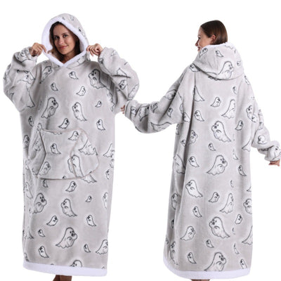 Festive Snug – Cozy Hoodie Blanket (Toddler, Kids & Adult Sizes)