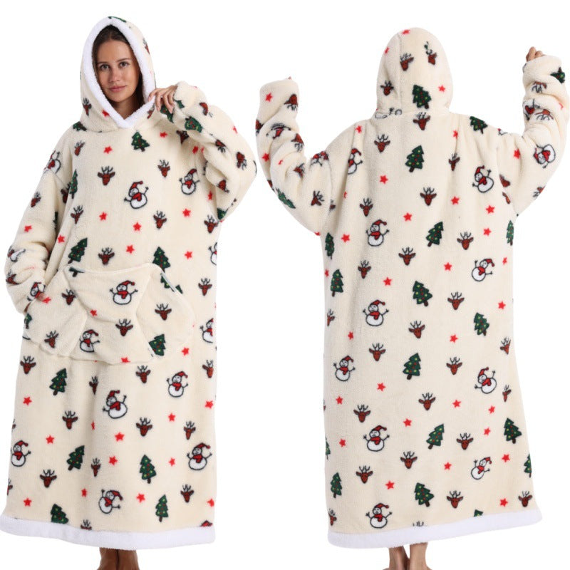 Festive Snug – Cozy Hoodie Blanket (Toddler, Kids & Adult Sizes)