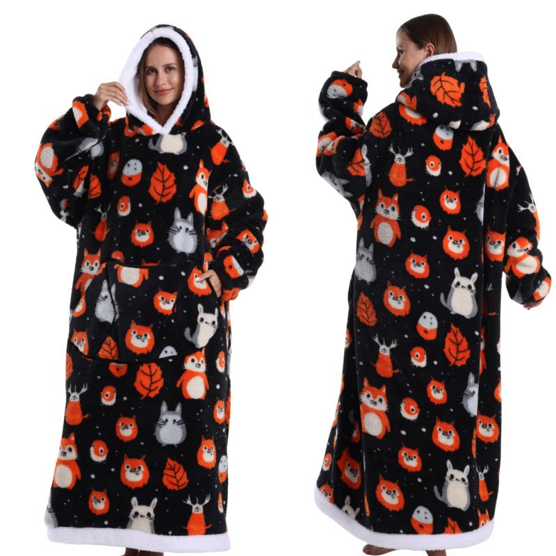 Festive Snug – Cozy Hoodie Blanket (Toddler, Kids & Adult Sizes)