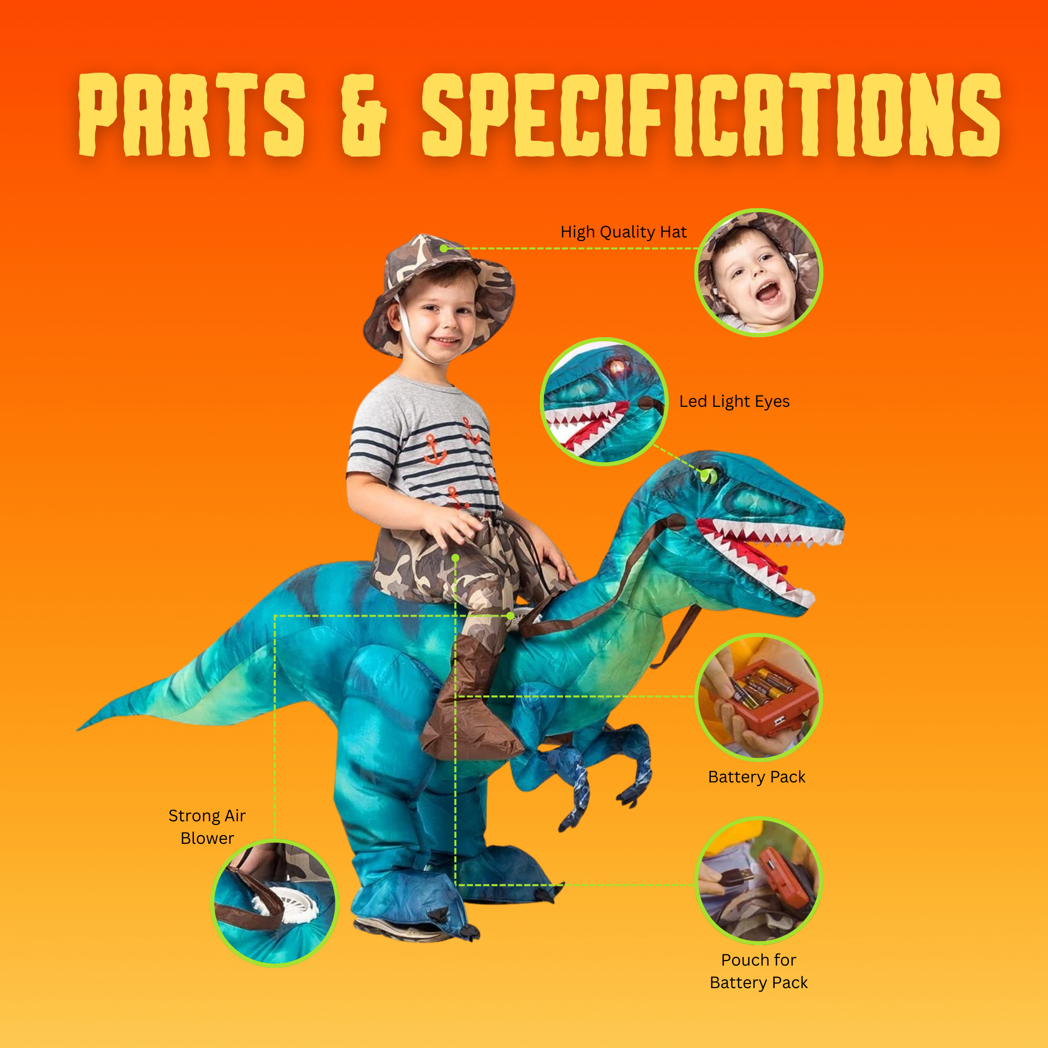 Inflatable Dinosaur Costume