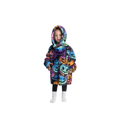 Festive Snug – Cozy Hoodie Blanket (Toddler, Kids & Adult Sizes)