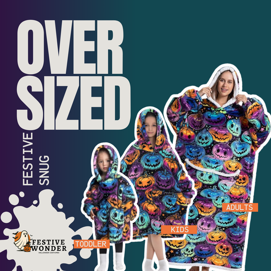 Festive Snug – Cozy Hoodie Blanket (Toddler, Kids & Adult Sizes)